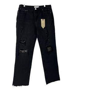 ⭐️ NWT- Banjara Black jeans with design- size 9/28